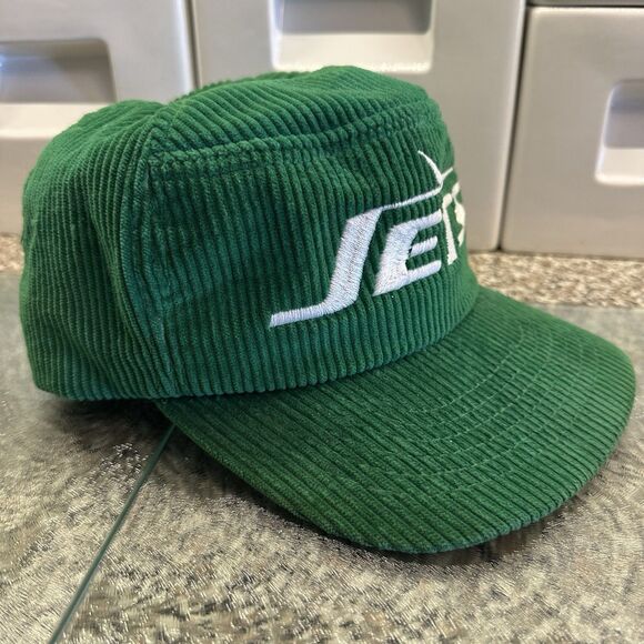 RARE Vintage New York Jets 80's CORDUROY Hat New Era Pillbox Style Snapback USA - Picture 8 of 14